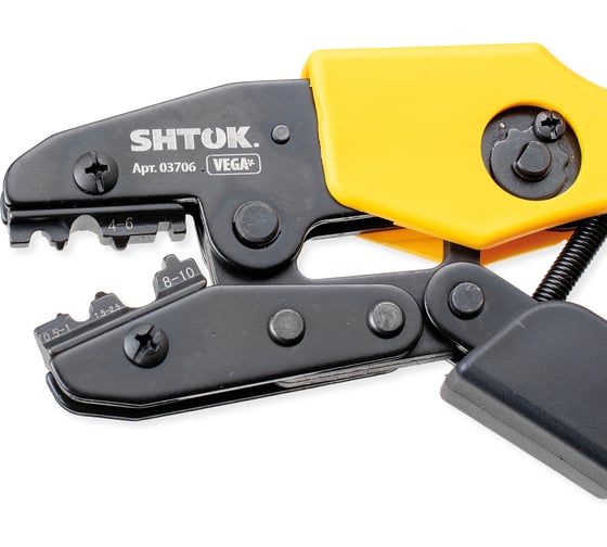 Пресс-клещи SHTOK ПК-23+, матрица, профиль точка, 0.5 - 10 мм, серия Vega 03706