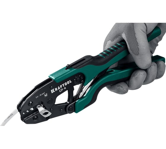 Пресс-клещи KRAFTOOL CP-4 для медных наконечников и гильз, 0.5 - 10 мм2 45461-4
