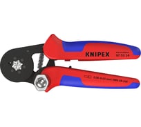 Пресс-клещи 6-гранные, обжимные Knipex KN-975314SB гильзы контакт. 0.08-10 мм², 2-е конц. гильзы 2x4мм²