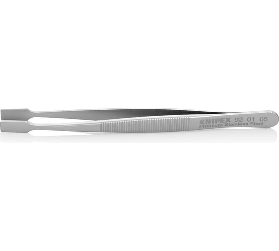 Пинцет универсальный Knipex нержавеющая сталь, 120 мм, гладкие прямые тупые губки KN-920105