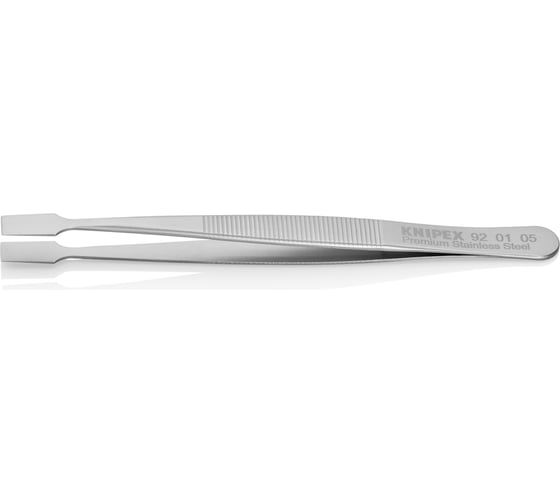 Пинцет универсальный Knipex нержавеющая сталь, 120 мм, гладкие прямые тупые губки KN-920105