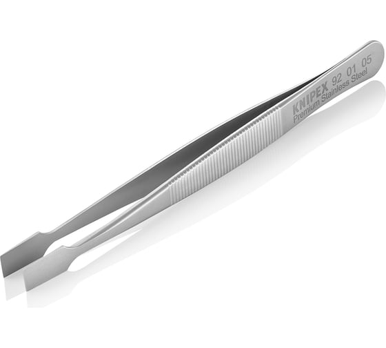 Пинцет универсальный Knipex нержавеющая сталь, 120 мм, гладкие прямые тупые губки KN-920105