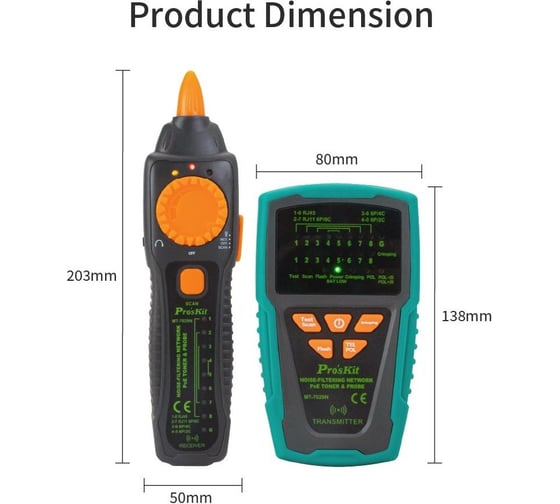 Тестер телекоммуникационных сетей и линий передачи данных Pro'sKit MT-7029N С00040322