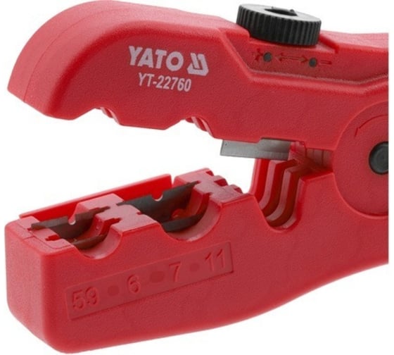 Съемник изоляции YATO 125мм RG59, RG6, RG7, RG11с режущими элементами YT-22760