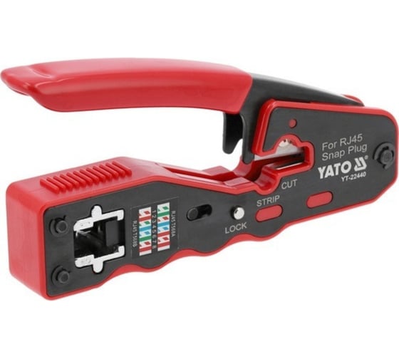 Клещи обжимные для сквозных разъемов YATO RJ45 и RJ45 YT-22440