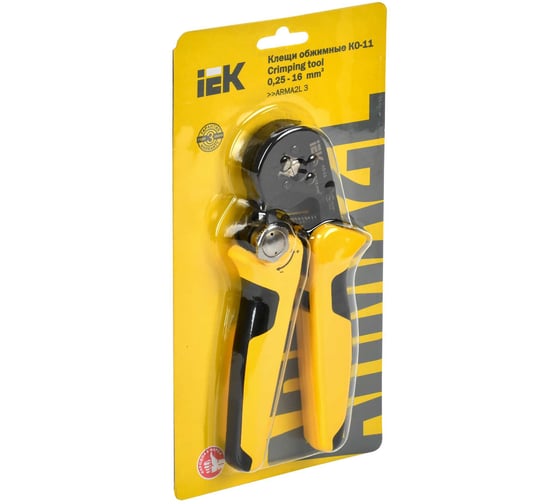 Клещи обжимные IEK КО-11 0.25-16кв.мм (квадрат) ARMA2L 3 A2L3-KL10-C025-016-11