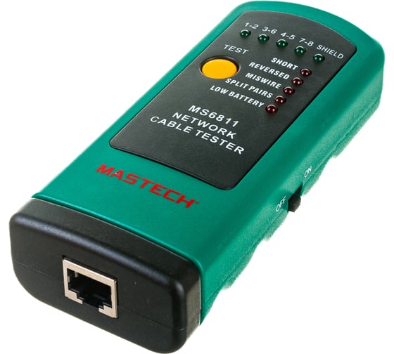 Тестер кабеля MASTECH MS6811 замыкание, обрыв, идентиф. в многож. кабелях 00-00000254