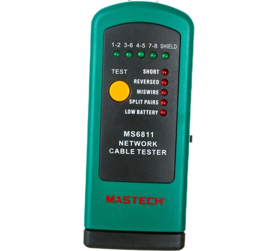 Тестер кабеля MASTECH MS6811 замыкание, обрыв, идентиф. в многож. кабелях 00-00000254