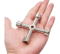 Универсальный ключ трехгранный треугольный круглый квадратный серый Vitatools klyuch-trehgrannyy-treugolnyy-gray