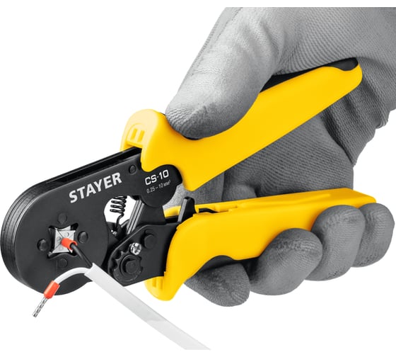 Мультидиапазонные пресс-клещи STAYER CS-10 0.25 - 10 мм2 44447