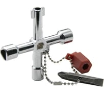 Универсальный ключ для электрощитов Vitatools трёхгранный, квадратный, треугольный klyuch-trehgrannyy