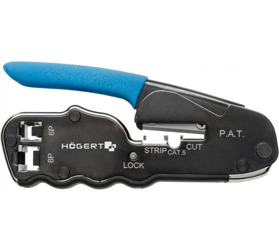 Пресс-клещи для обжима телефонных и компьютерных клемм HOEGERT TECHNIK 6P, 8P, RJ45 HT1P172