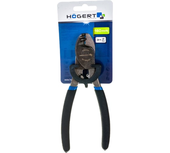 Кабелерез HOEGERT TECHNIK с закаленными режущими кромками CrV50BV30, 160 мм HT1P042