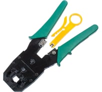 Кримпер для обжима Pro Legend 8P8C, 6P6C, 4P4C, RJ-11, RJ-45 + нож для зачистки PL4941