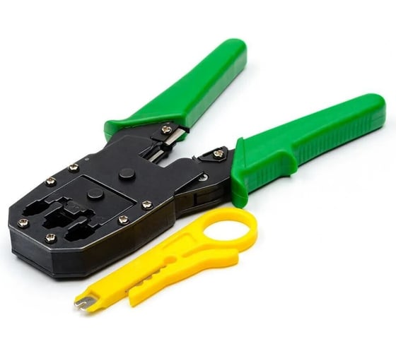 Кримпер для обжима Pro Legend 8P8C, 6P6C, 4P4C, RJ-11, RJ-45 + нож для зачистки PL4941