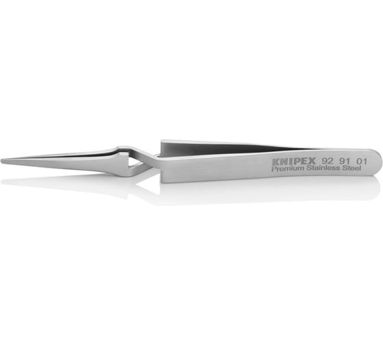 Пинцет прецизионный крестовидный Knipex нерж, 120 мм, гладкие прямые тупые губки KN-929101 1