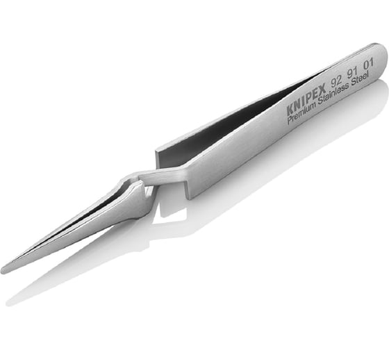 Пинцет прецизионный крестовидный Knipex нерж, 120 мм, гладкие прямые тупые губки KN-929101