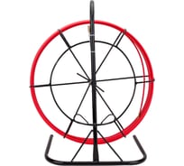 Протяжка для кабеля УЗК Связьсервис стальной пруток d=6 мм L=80 м в напольной кассете №3, красный 4687206276918