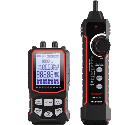 Тестер-трассоискатель кабеля 5Bites UTP / STP / TEL / VFL / POE / NCV / PLUG TEST / LCD LY-CT022 1
