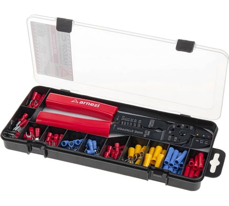 Набор наконечников и клемм со стриппером ARNEZI универсальный 101пр. R6041101
