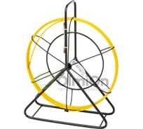 Протяжка стальная OlmiOn, с нейлоновым покрытием, d=4,5 мм L=20 м в кассете №4, жёлтый СТ-К4-4,5/20