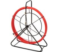 Протяжка стальная OlmiOn, с нейлоновым покрытием, d=3,5 мм L=10 м в кассете №4, красный СТ-К4-3,5/10