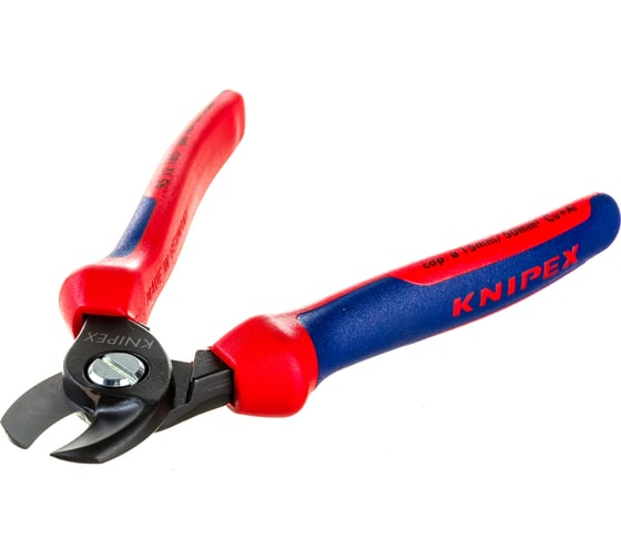 Кабелерез Knipex, рез: кабель d 15 мм, 165 мм, черный, 2К ручки, KN-9512165SB