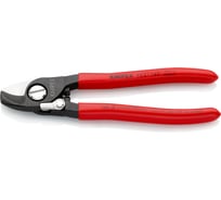 Кабелерез Knipex, с пружиной, рез: кабель d 15 мм, 165 мм, черный, 1К ручки, KN-9521165SB