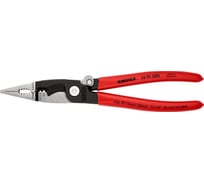 Электромонтажные клещи Knipex 6-в-1, 200 мм, защелка-"собачка", черные, 1К ручки, KN-1391200SB
