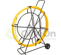 Протяжка для кабеля мини OlmiOn УЗК d=11 мм L=300 м на тележке №4, желтый СП-Т4-11/300