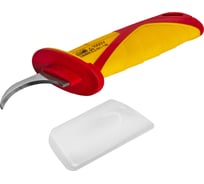 Нож электрика диэлектрический КОБАЛЬТ 190 мм, изогнутый, лезвие 53 мм, блистер 921-138