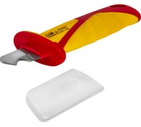 Нож электрика диэлектрический КОБАЛЬТ 190 мм, зачистной, лезвие 34 мм, блистер 921-152