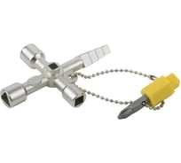 Ключ универсальный для электрошкафов FIT 5-в-1, двусторонняя CrV бита PH2/SL7 60107