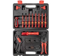 Набор универсальный для опрессовки, снятия изоляции и монтажа резьбового крепежа КВТ СКМ-3 серия ПРОФИ 103137