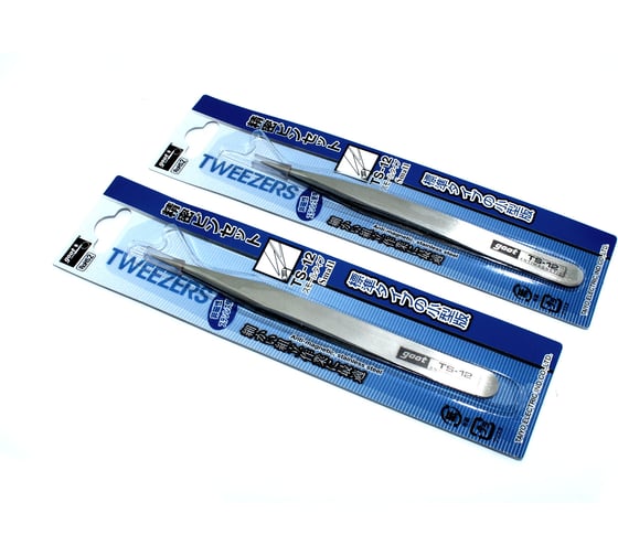 Пинцет Amperin Goot TS-12 прямой 115мм 2 шт 111109