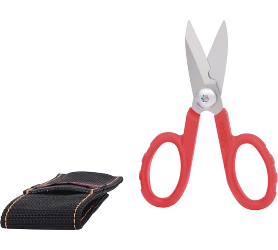 Универсальные ножницы для мастерских KS Tools 140 мм, поясная сумка 118.0060