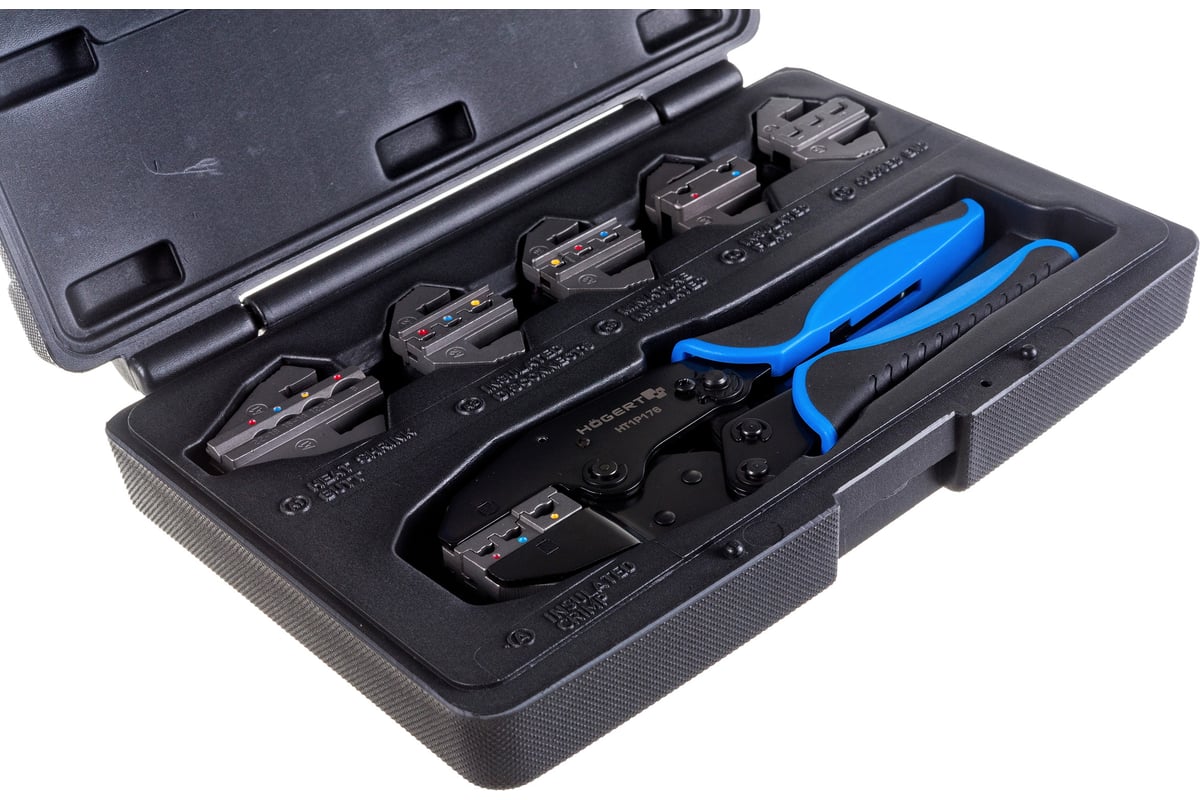Пресс-клещи для обжима проводов со сменными матрицами HOEGERT TECHNIK 6 ...