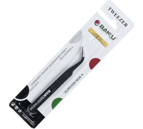 Загнутый пинцет BAKU BK-15 антистатический 329900