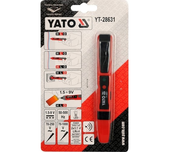 Отвертка-индикатор /звуковая/ YATO 70-250V YT-28631 361328631 092 1