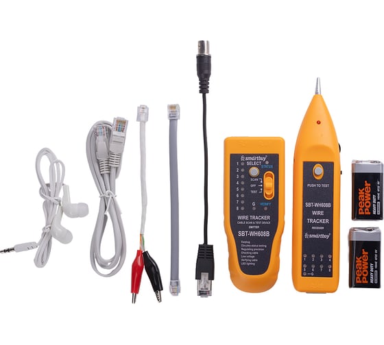 Тестер кабеля Smartbuy Tools 806B, с поиском в стене, с передатчиком и приемником SBT-WH608B 1