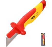 Нож электрика диэлектрический прямой DELI 185мм DL515185 нержавеющая сталь 209484