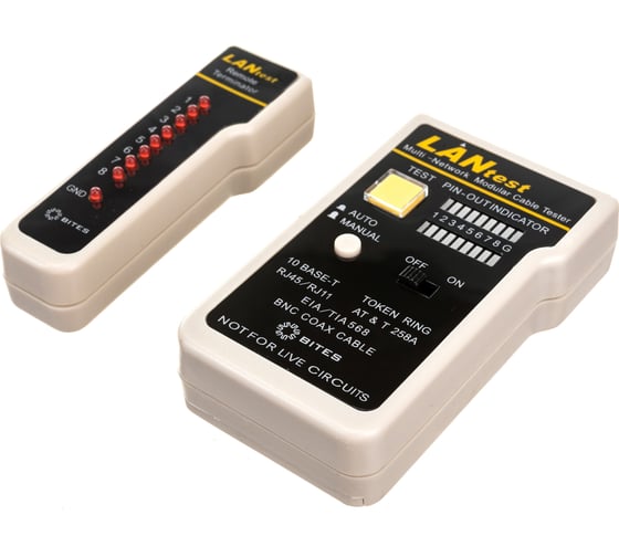 Сетевой тестер кабеля для тестирования кабеля 5bites UTP/FTP/STP RJ45 BNC TEL RJ11/12 LY-CT007