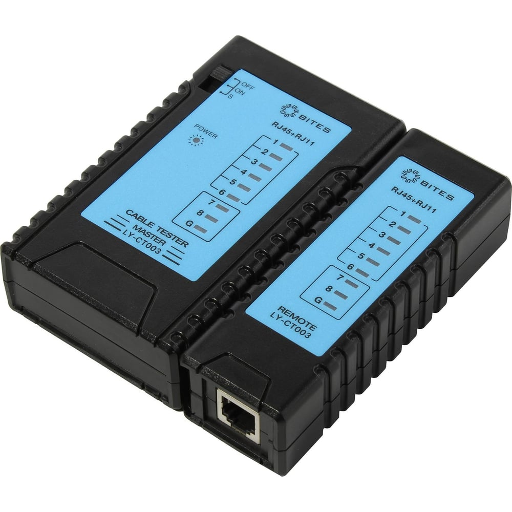 Сетевой тестер кабеля 5Bites UTP/FTP/STP RJ45, TEL RJ11/12 LY-CT003 ...