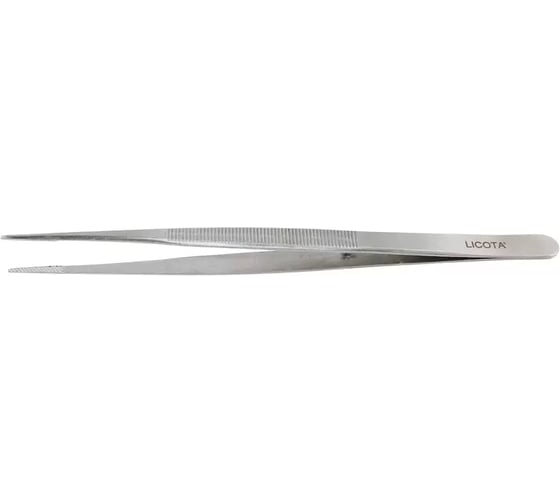 Пинцет прямой, рифленый Licota 160 мм AET-7115