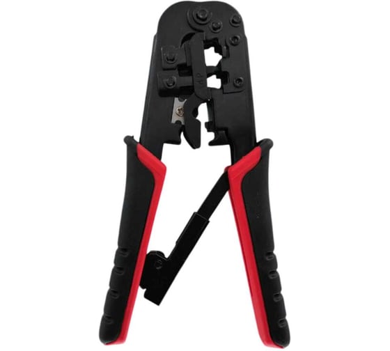 Кримпер Ripo HT-568R для RJ-45/RJ-11/12, цвет черно-красный 009-100020
