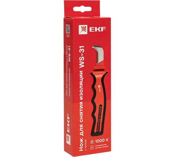 Нож EKF Professional с пяткой 1000V ws-31