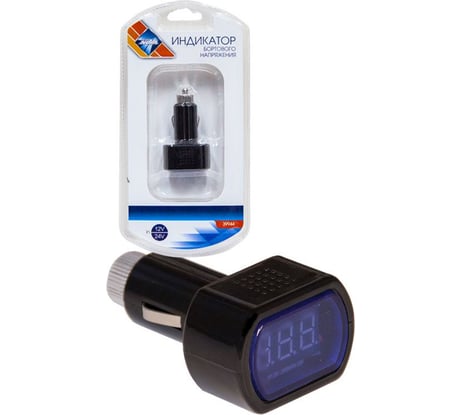 Цифровой индикатор бортового напряжения Nova Bright 12/24В 39944