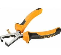 Клещи TOLSEN для снятия изоляции 160мм комбинированные рукоятки 10013