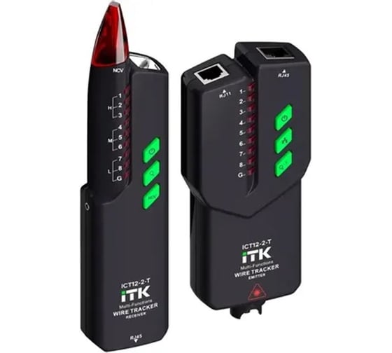 Тестер для LAN-кабеля многофункциональный ITK (RJ45 RJ11 VFL) ICT12-2-T
