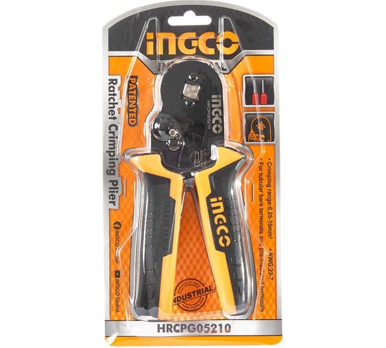 Трещоточные клещи для обжима INGCO 160 мм HRCPG05210